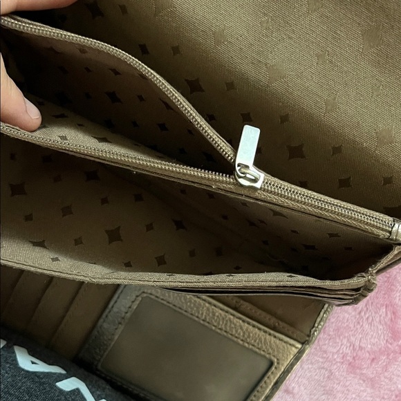 Fossil Y2K Metallic Gunmetal Silver Leather Large Bifold Wallet - Picture 7 of 17